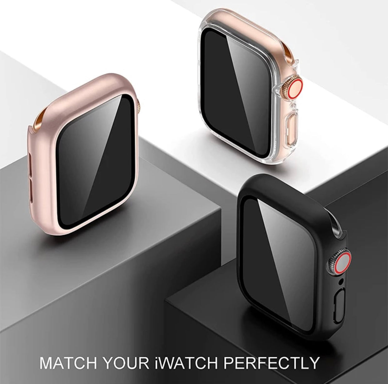 Premium Multi-Colour 2 in 1 Tempered Glass Shockproof Apple Watch Case- for selected Apple Watch in 44mm - Super Savings Technologies Co.,LTD Premium Multi-Colour 2 in 1 Tempered Glass Shockproof Apple Watch Case- for selected Apple Watch in 44mm - Super Savings Technologies Co.,LTD
